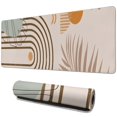 thumbnail image 1 of Long Mouse Pads for Desk,Brown Boho Geometric and Plant Pattern Desk Mats on Top Of Desks, Desk Mouse Pad Extra Large with 3mm Non-Slip Base and Stitched Edge for Gaming,Office,Work,Home 31.5"x11.8", 1 of 6