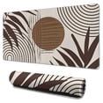 thumbnail image 1 of Long Mouse Pads for Desk,Brown Boho Geometric and Plant Pattern Desk Mats on Top Of Desks, Desk Mouse Pad Extra Large with 3mm Non-Slip Base and Stitched Edge for Gaming,Office,Work,Home 31.5"x15.7", 1 of 6