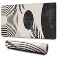 thumbnail image 1 of Long Mouse Pads for Desk,Brown Boho Geometric and Plant Pattern Desk Mats on Top Of Desks, Desk Mouse Pad Extra Large with 3mm Non-Slip Base and Stitched Edge for Gaming,Office,Work,Home 47.3"x23.6", 1 of 6
