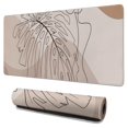 thumbnail image 1 of Long Mouse Pads for Desk,Brown Boho Line Art Plant Pattern Desk Mats on Top Of Desks, Desk Mouse Pad Extra Large with 3mm Non-Slip Base and Stitched Edge for Gaming,Office,Work,Home 31.5"x15.7", 1 of 6