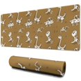 thumbnail image 1 of Long Mouse Pads for Desk,Brown Cartoon Dinosaurs Fossils Pattern Desk Mats on Top Of Desks, Desk Mouse Pad Extra Large with 3mm Non-Slip Base and Stitched Edge for Gaming,Office,Work,Home 31.5"x11.8", 1 of 6