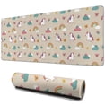 thumbnail image 1 of Long Mouse Pads for Desk,Brown Cartoon Unicorn Rainbow Cloud Butterfly Desk Mats on Top Of Desks, Desk Mouse Pad Extra Large with 3mm Non-Slip Base and Stitched Edge for Gaming,Work,Home 31.5"x11.8", 1 of 5