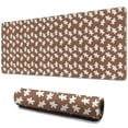 thumbnail image 1 of Long Mouse Pads for Desk,Brown Christmas Gingerbread Pattern Desk Mats on Top Of Desks, Desk Mouse Pad Extra Large with 3mm Non-Slip Base and Stitched Edge for Gaming,Office,Work,Home 31.5x11.8in, 1 of 5