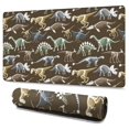 thumbnail image 1 of Long Mouse Pads for Desk,Brown Colorful Dinosaurs Fossils Pattern Desk Mats on Top Of Desks, Desk Mouse Pad Extra Large with 3mm Non-Slip Base and Stitched Edge for Gaming,Office,Work,Home 47.3"x23.6", 1 of 6