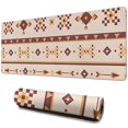 thumbnail image 1 of Long Mouse Pads for Desk,Brown Ethnic Arrow Pattern Desk Mats on Top Of Desks, Desk Mouse Pad Extra Large with 3mm Non-Slip Base and Stitched Edge for Gaming,Office,Work,Home 31.5"x11.8", 1 of 6
