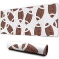 thumbnail image 1 of Long Mouse Pads for Desk,Brown Footballs Pattern Desk Mats on Top Of Desks, Desk Mouse Pad Extra Large with 3mm Non-Slip Base and Stitched Edge for Gaming,Office,Work,Home 31.5"x11.8", 1 of 6
