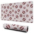 thumbnail image 1 of Long Mouse Pads for Desk,Brown Footballs with Stars Pattern Desk Mats on Top Of Desks, Desk Mouse Pad Extra Large with 3mm Non-Slip Base and Stitched Edge for Gaming,Office,Work,Home 31.5"x15.7", 1 of 6