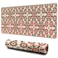 thumbnail image 1 of Long Mouse Pads for Desk,Brown Geometric Flower Diamond Pattern Desk Mats on Top Of Desks, Desk Mouse Pad Extra Large with 3mm Non-Slip Base and Stitched Edge for Gaming,Office,Work,Home 35.4"x15.7", 1 of 6