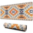 thumbnail image 1 of Long Mouse Pads for Desk,Brown Geometric Quatrefoil Pattern Desk Mats on Top Of Desks, Desk Mouse Pad Extra Large with 3mm Non-Slip Base and Stitched Edge for Gaming,Office,Work,Home 31.5"x11.8", 1 of 6