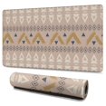 thumbnail image 1 of Long Mouse Pads for Desk,Brown Geometric Triangle Diamond Pattern Desk Mats on Top Of Desks, Desk Mouse Pad Extra Large with 3mm Non-Slip Base and Stitched Edge for Gaming,Office,Work,Home 47.3"x23.6", 1 of 6