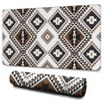 thumbnail image 1 of Long Mouse Pads for Desk,Brown Geometric Triangle Diamond Pattern Desk Mats on Top Of Desks, Desk Mouse Pad Extra Large with 3mm Non-Slip Base and Stitched Edge for Gaming,Office,Work,Home 47.3"x23.6", 1 of 6
