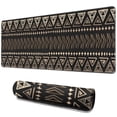 thumbnail image 1 of Long Mouse Pads for Desk,Brown Geometric Triangle Square Pattern Desk Mats on Top Of Desks, Desk Mouse Pad Extra Large with 3mm Non-Slip Base and Stitched Edge for Gaming,Office,Work,Home 31.5"x11.8", 1 of 6