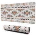 thumbnail image 1 of Long Mouse Pads for Desk,Brown Triangular Geometric Pattern Desk Mats on Top Of Desks, Desk Mouse Pad Extra Large with 3mm Non-Slip Base and Stitched Edge for Gaming,Office,Work,Home 35.4"x15.7", 1 of 6