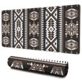 thumbnail image 1 of Long Mouse Pads for Desk,Brown Triangular Geometric Pattern Desk Mats on Top Of Desks, Desk Mouse Pad Extra Large with 3mm Non-Slip Base and Stitched Edge for Gaming,Office,Work,Home 35.4"x15.7", 1 of 6