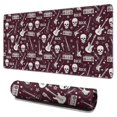 thumbnail image 1 of Long Mouse Pads for Desk,Burgundy Rock Skull Pattern Desk Mats on Top Of Desks, Desk Mouse Pad Extra Large with 3mm Non-Slip Base and Stitched Edge for Gaming,Office,Work,Home 31.5"x15.7", 1 of 6