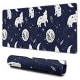 thumbnail image 1 of Long Mouse Pads for Desk,Celestial Wolf Halloween Pattern Desk Mats on Top Of Desks, Desk Mouse Pad Extra Large with 3mm Non-Slip Base and Stitched Edge for Gaming,Office,Work,Home 31.5"x15.7", 1 of 6