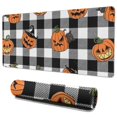 thumbnail image 1 of Long Mouse Pads for Desk,Checkered Halloween Pumpkin Pattern Desk Mats on Top Of Desks, Desk Mouse Pad Extra Large with 3mm Non-Slip Base and Stitched Edge for Gaming,Office,Work,Home 35.4"x15.7", 1 of 6