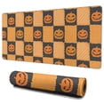 thumbnail image 1 of Long Mouse Pads for Desk,Checkered Pumpkin Halloween Pattern Desk Mats on Top Of Desks, Desk Mouse Pad Extra Large with 3mm Non-Slip Base and Stitched Edge for Gaming,Office,Work,Home 35.4"x15.7", 1 of 6