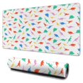 thumbnail image 1 of Long Mouse Pads for Desk,Colorful Cartoon Dinosaurs Bright Shapes Desk Mats on Top Of Desks, Desk Mouse Pad Extra Large with 3mm Non-Slip Base and Stitched Edge for Gaming,Work,Home 31.5"x15.7", 1 of 5