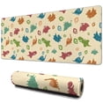thumbnail image 1 of Long Mouse Pads for Desk,Colorful Cartoon Dinosaurs Geometric Desk Mats on Top Of Desks, Desk Mouse Pad Extra Large with 3mm Non-Slip Base and Stitched Edge for Gaming,Work,Home 31.5"x11.8", 1 of 5
