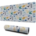 thumbnail image 1 of Long Mouse Pads for Desk,Colorful Cartoon Dinosaurs with Mixed Elements Desk Mats on Top Of Desks, Desk Mouse Pad Extra Large with 3mm Non-Slip Base and Stitched Edge for Gaming,Work,Home 31.5"x11.8", 1 of 5