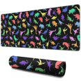 thumbnail image 1 of Long Mouse Pads for Desk,Colorful Cartoon Dinosaurs RainbowColors Desk Mats on Top Of Desks, Desk Mouse Pad Extra Large with 3mm Non-Slip Base and Stitched Edge for Gaming,Work,Home 31.5"x11.8", 1 of 5