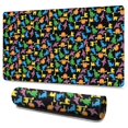 thumbnail image 1 of Long Mouse Pads for Desk,Colorful Cartoon Dinosaurs SmallFigures Desk Mats on Top Of Desks, Desk Mouse Pad Extra Large with 3mm Non-Slip Base and Stitched Edge for Gaming,Work,Home 47.3"x23.6", 1 of 5