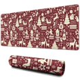 thumbnail image 1 of Long Mouse Pads for Desk,Colorful Christmas Striped Pattern Desk Mats on Top Of Desks, Desk Mouse Pad Extra Large with 3mm Non-Slip Base and Stitched Edge for Gaming,Office,Work,Home 31.5x11.8in, 1 of 5