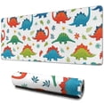 thumbnail image 1 of Long Mouse Pads for Desk,Colorful Dinosaur and Flower Pattern Desk Mats on Top Of Desks, Desk Mouse Pad Extra Large with 3mm Non-Slip Base and Stitched Edge for Gaming,Office,Work,Home 31.5"x11.8", 1 of 6
