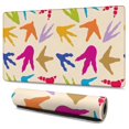 thumbnail image 1 of Long Mouse Pads for Desk,Colorful Dinosaur Footprints Pattern Desk Mats on Top Of Desks, Desk Mouse Pad Extra Large with 3mm Non-Slip Base and Stitched Edge for Gaming,Office,Work,Home 47.3"x23.6", 1 of 6