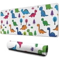 thumbnail image 1 of Long Mouse Pads for Desk,Colorful Dinosaur and Tree Pattern Desk Mats on Top Of Desks, Desk Mouse Pad Extra Large with 3mm Non-Slip Base and Stitched Edge for Gaming,Office,Work,Home 31.5"x11.8", 1 of 6