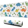 thumbnail image 1 of Long Mouse Pads for Desk,Colorful Dinosaurs Cacti Pattern Desk Mats on Top Of Desks, Desk Mouse Pad Extra Large with 3mm Non-Slip Base and Stitched Edge for Gaming,Office,Work,Home 31.5"x11.8", 1 of 6