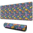 thumbnail image 1 of Long Mouse Pads for Desk,Colorful Dinosaurs Floral Motifs Pattern Desk Mats on Top Of Desks, Desk Mouse Pad Extra Large with 3mm Non-Slip Base and Stitched Edge for Gaming,Office,Work,Home 31.5"x11.8", 1 of 6