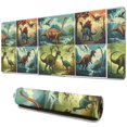thumbnail image 1 of Long Mouse Pads for Desk,Colorful Dinosaurs Landscape Pattern Desk Mats on Top Of Desks, Desk Mouse Pad Extra Large with 3mm Non-Slip Base and Stitched Edge for Gaming,Office,Work,Home 31.5"x11.8", 1 of 6