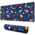 thumbnail image 1 of Long Mouse Pads for Desk,Colorful Dinosaurs Names Palms Clouds Desk Mats on Top Of Desks, Desk Mouse Pad Extra Large with 3mm Non-Slip Base and Stitched Edge for Gaming,Work,Home 31.5"x11.8", 1 of 5