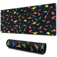 thumbnail image 1 of Long Mouse Pads for Desk,Colorful Dinosaurs Silhouettes Pattern Desk Mats on Top Of Desks, Desk Mouse Pad Extra Large with 3mm Non-Slip Base and Stitched Edge for Gaming,Office,Work,Home 31.5"x11.8", 1 of 6
