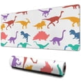 thumbnail image 1 of Long Mouse Pads for Desk,Colorful Dinosaurs Silhouettes Pattern Desk Mats on Top Of Desks, Desk Mouse Pad Extra Large with 3mm Non-Slip Base and Stitched Edge for Gaming,Office,Work,Home 31.5"x11.8", 1 of 6