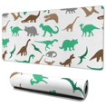 thumbnail image 1 of Long Mouse Pads for Desk,Colorful Dinosaurs Silhouettes Pattern Desk Mats on Top Of Desks, Desk Mouse Pad Extra Large with 3mm Non-Slip Base and Stitched Edge for Gaming,Office,Work,Home 35.4"x15.7", 1 of 6