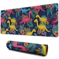 thumbnail image 1 of Long Mouse Pads for Desk,Colorful Dinosaurs Tropical Floral Desk Mats on Top Of Desks, Desk Mouse Pad Extra Large with 3mm Non-Slip Base and Stitched Edge for Gaming,Work,Home 31.5"x11.8", 1 of 5