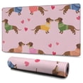 thumbnail image 1 of Long Mouse Pads for Desk,Colorful Funny Dachshund Desk Mats on Top Of Desks, Desk Mouse Pad Extra Large with 3mm Non-Slip Base and Stitched Edge for Gaming,Office,Work,Home 47.3"x23.6", 1 of 6