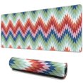 thumbnail image 1 of Long Mouse Pads for Desk,Colorful Geometric Chevron Pattern Desk Mats on Top Of Desks, Desk Mouse Pad Extra Large with 3mm Non-Slip Base and Stitched Edge for Gaming,Office,Work,Home 31.5"x11.8", 1 of 6