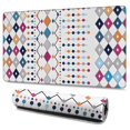 thumbnail image 1 of Long Mouse Pads for Desk,Colorful Geometric Diamond Pattern Desk Mats on Top Of Desks, Desk Mouse Pad Extra Large with 3mm Non-Slip Base and Stitched Edge for Gaming,Office,Work,Home 47.3"x23.6", 1 of 6