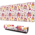 thumbnail image 1 of Long Mouse Pads for Desk,Colorful Princess Castle Carriage Desk Mats on Top Of Desks, Desk Mouse Pad Extra Large with 3mm Non-Slip Base and Stitched Edge for Gaming,Work,Home 31.5"x11.8", 1 of 5