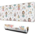 thumbnail image 1 of Long Mouse Pads for Desk,Colorful Princess Castle Pattern Desk Mats on Top Of Desks, Desk Mouse Pad Extra Large with 3mm Non-Slip Base and Stitched Edge for Gaming,Office,Work,Home 31.5"x11.8", 1 of 6