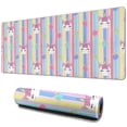 thumbnail image 1 of Long Mouse Pads for Desk,Colorful Striped Cartoon Unicorn Pattern Desk Mats on Top Of Desks, Desk Mouse Pad Extra Large with 3mm Non-Slip Base and Stitched Edge for Gaming,Office,Work,Home 31.5"x11.8", 1 of 6