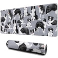 thumbnail image 1 of Long Mouse Pads for Desk,Cute Border Collie Pattern Desk Mats on Top Of Desks, Desk Mouse Pad Extra Large with 3mm Non-Slip Base and Stitched Edge for Gaming,Office,Work,Home 31.5"x11.8", 1 of 6