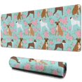 thumbnail image 1 of Long Mouse Pads for Desk,Cute Boxer Dog and Flowers Florals Desk Mats on Top Of Desks, Desk Mouse Pad Extra Large with 3mm Non-Slip Base and Stitched Edge for Gaming,Office,Work,Home 31.5"x11.8", 1 of 6