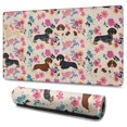 thumbnail image 1 of Long Mouse Pads for Desk,Dachshund and Flower Desk Mats on Top Of Desks, Desk Mouse Pad Extra Large with 3mm Non-Slip Base and Stitched Edge for Gaming,Office,Work,Home 47.3"x23.6", 1 of 6