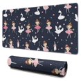 thumbnail image 1 of Long Mouse Pads for Desk,Dark Blue Ballerina Princess Pattern Desk Mats on Top Of Desks, Desk Mouse Pad Extra Large with 3mm Non-Slip Base and Stitched Edge for Gaming,Office,Work,Home 31.5"x15.7", 1 of 6