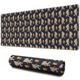 thumbnail image 1 of Long Mouse Pads for Desk,Dark Blue Bigfoot Pattern Desk Mats on Top Of Desks, Desk Mouse Pad Extra Large with 3mm Non-Slip Base and Stitched Edge for Gaming,Office,Work,Home 31.5"x11.8", 1 of 6